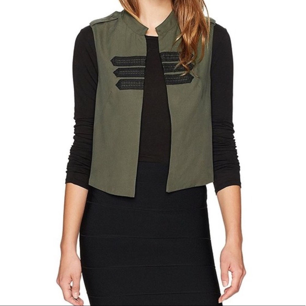 NEW BCBGeneration Green Lace Trim Vest-Size Small